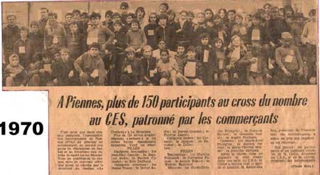 1er CROSS du coll�ge en 1970